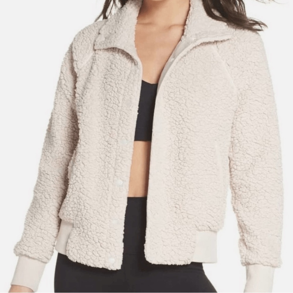 Zella Cozy Up Bomber Jacket Size M